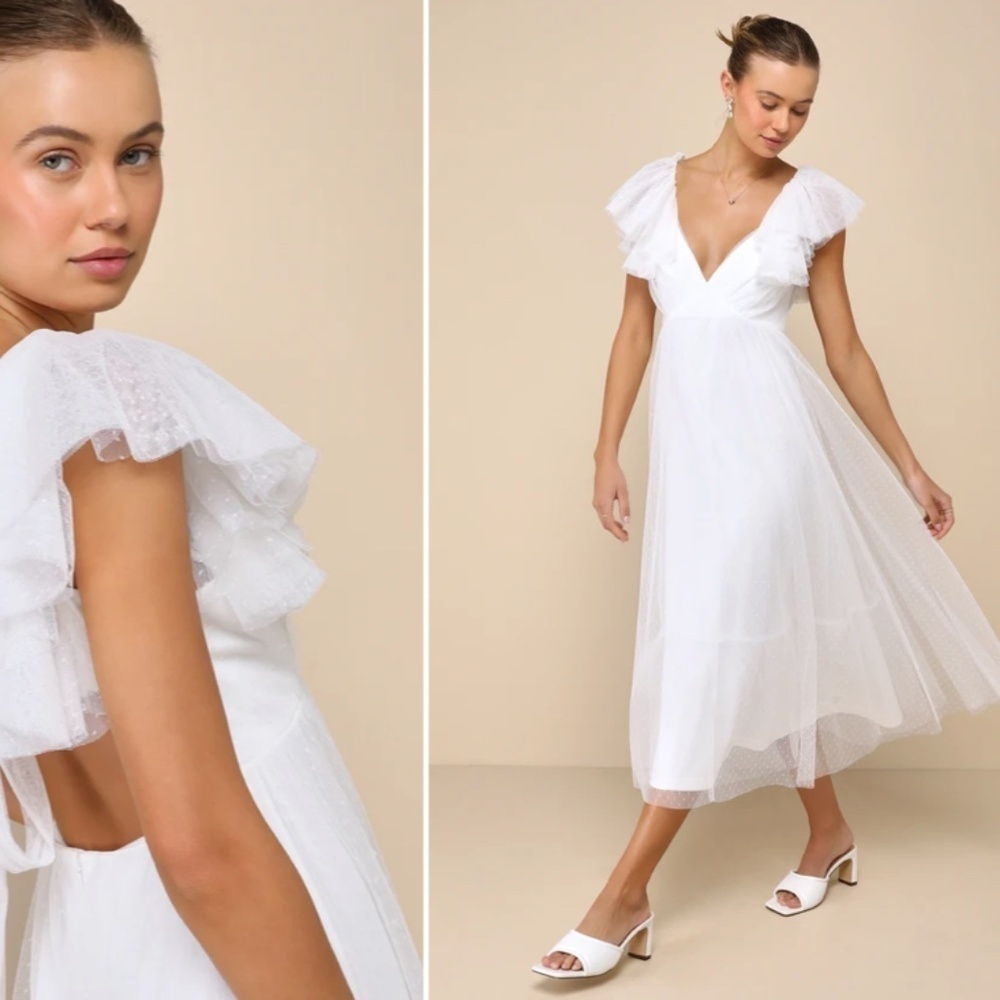 Lulu's Elegant White Dress